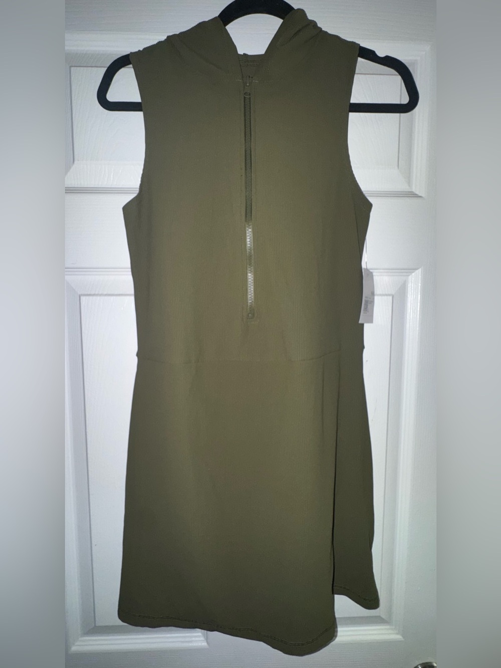 Forever 21 Sleeveless Hooded Olive Midi Dress